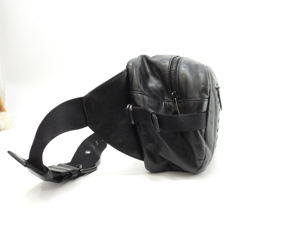 Bottega Veneta marsupio medio in pelle Intrecciato nero marsupio a tracolla @B03656004Q