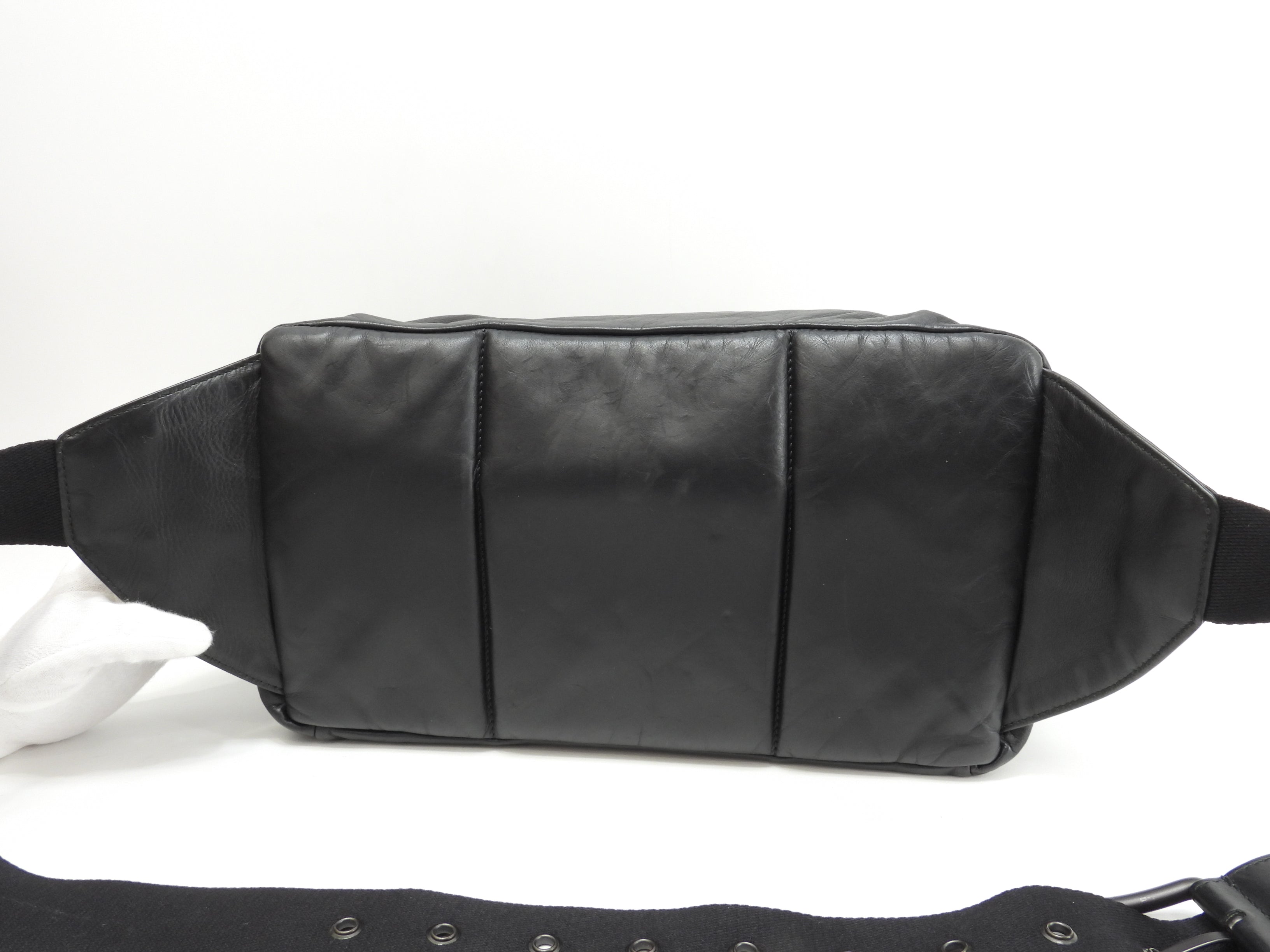 Bottega Veneta marsupio medio in pelle Intrecciato nero marsupio a tracolla @B03656004Q