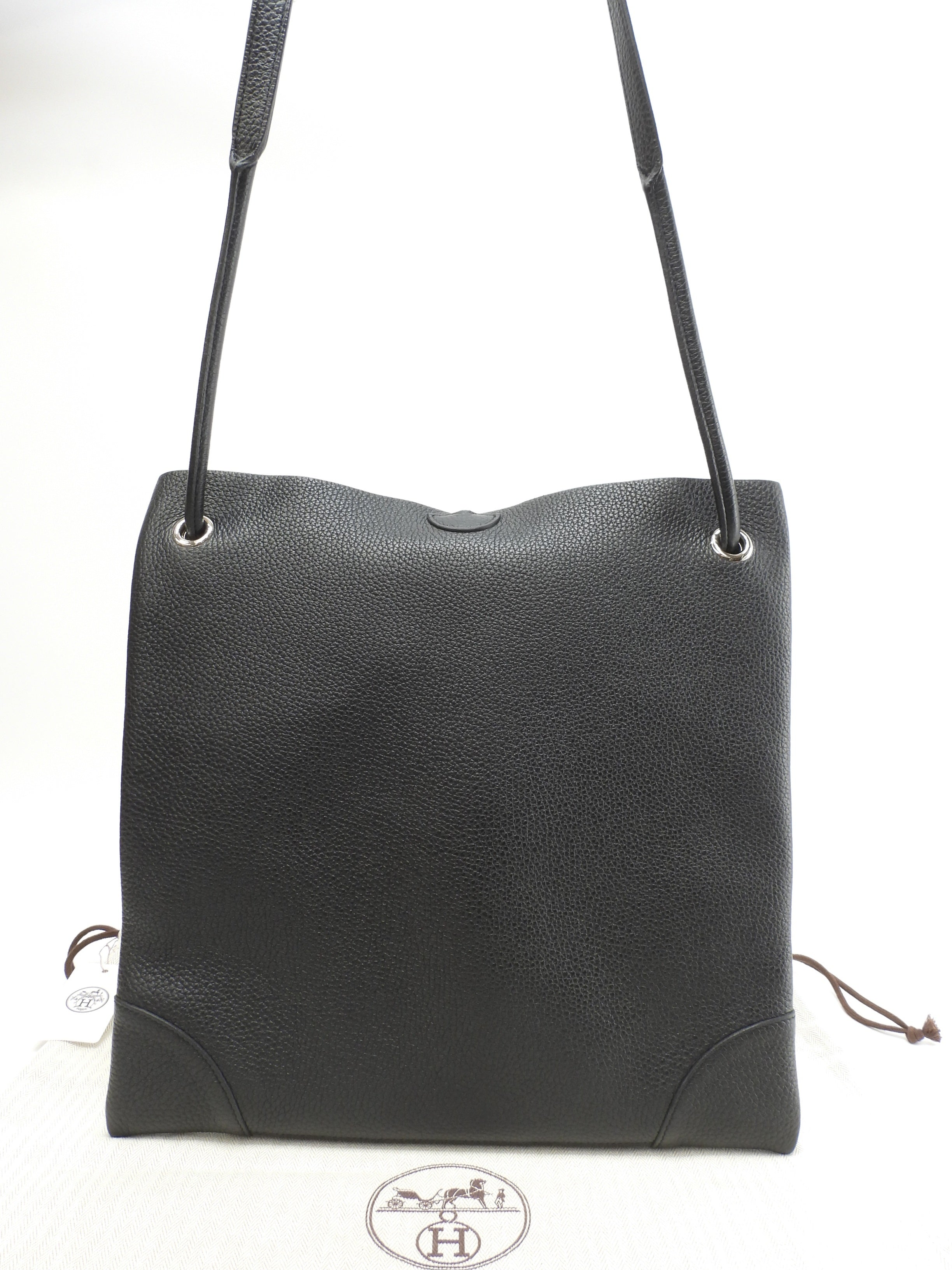 エルメス シルキーシティPM トリヨンレザー黒 ショルダーバッグ クロスボディ 極美品@Y