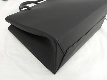 Moschino borsa tote con logo in rilievo in pelle nera shopper borsa a mano in ottime condizioni @ 1