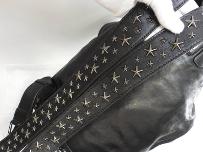 Jimmy Choo Fitzroy, zaino in pelle nera con borchie a stella, condizioni eccellenti @MDM0CL