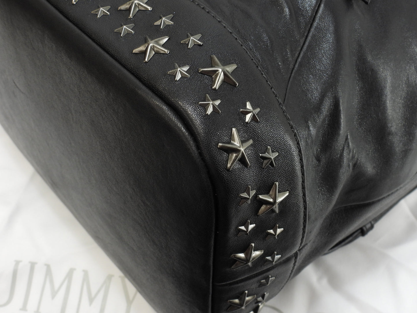 Jimmy Choo Fitzroy, zaino in pelle nera con borchie a stella, condizioni eccellenti @MDM0CL
