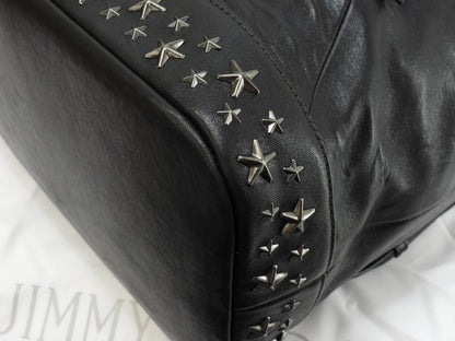 Jimmy Choo Fitzroy, zaino in pelle nera con borchie a stella, condizioni eccellenti @MDM0CL