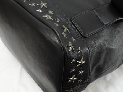 Jimmy Choo Fitzroy, zaino in pelle nera con borchie a stella, condizioni eccellenti @MDM0CL