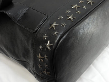 Jimmy Choo Fitzroy, zaino in pelle nera con borchie a stella, condizioni eccellenti @MDM0CL
