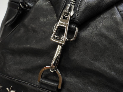Jimmy Choo Fitzroy, zaino in pelle nera con borchie a stella, condizioni eccellenti @MDM0CL