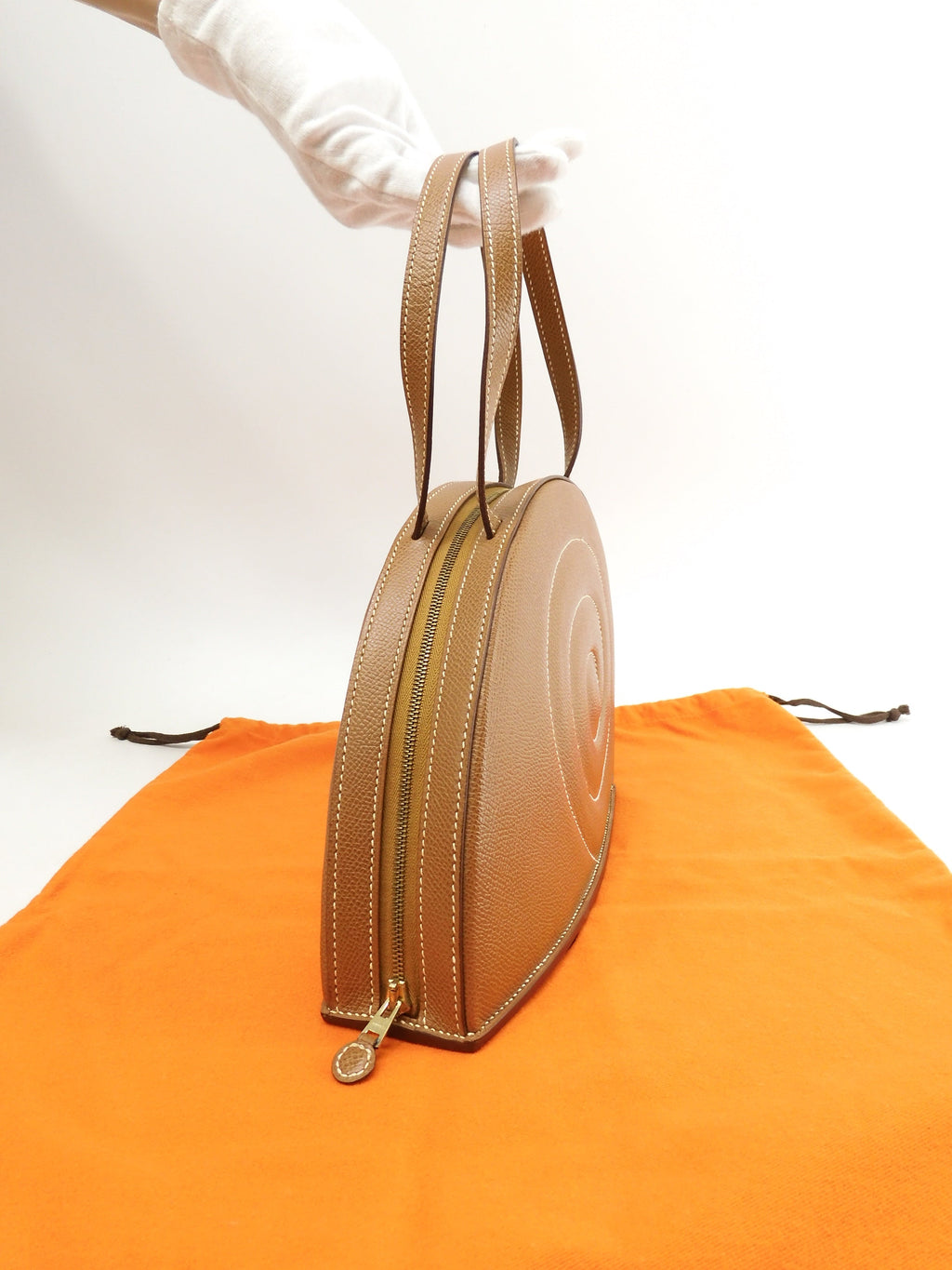 Hermès Borsa a mano Katatsumuri in Courchevel/hardware oro, in condizioni eccellenti@□H
