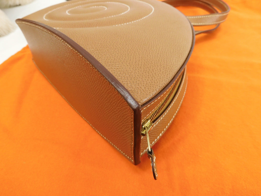 Hermès Borsa a mano Katatsumuri in Courchevel/hardware oro, in condizioni eccellenti@□H