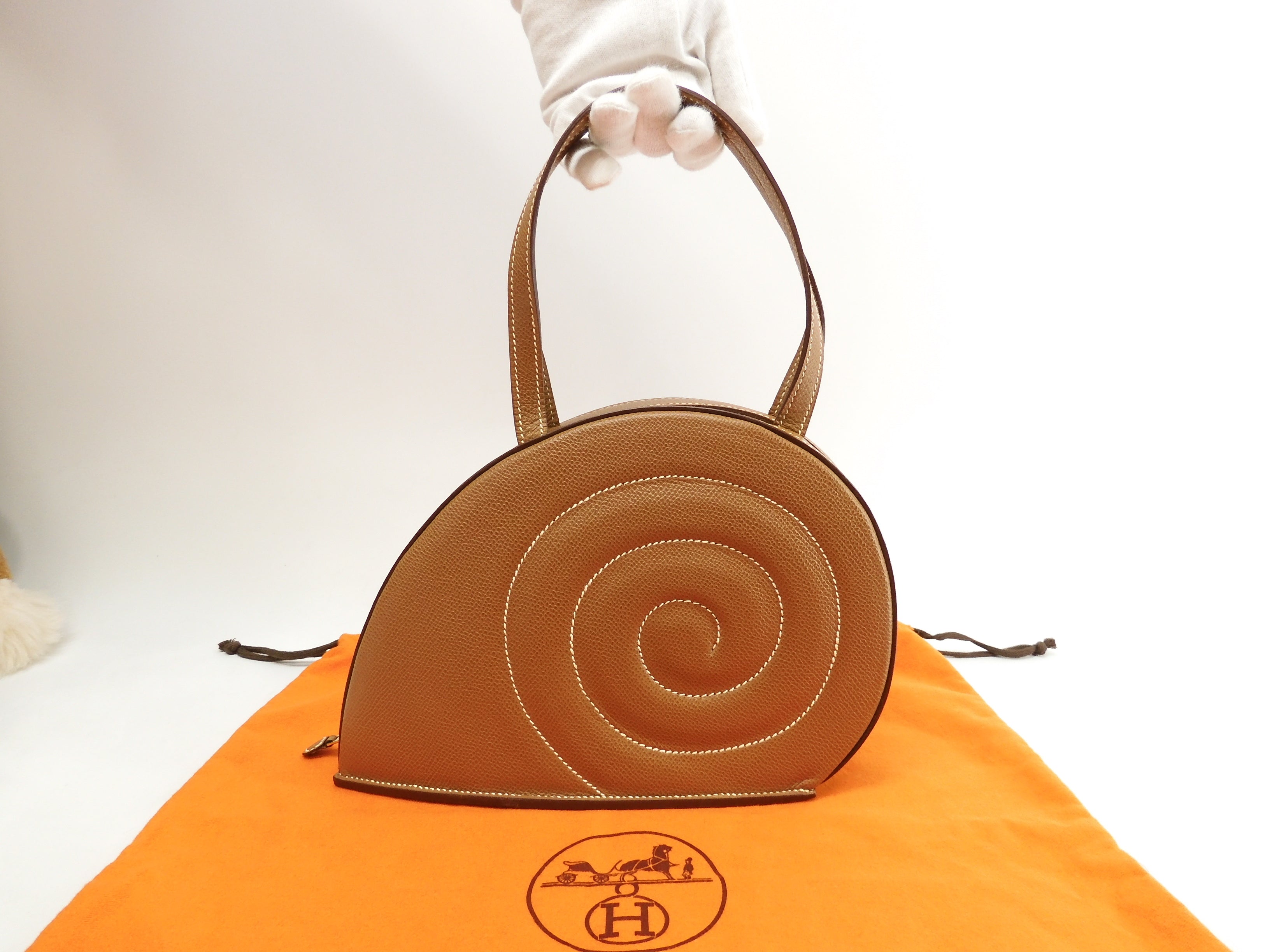 Hermès Borsa a mano Katatsumuri in Courchevel/hardware oro, in condizioni eccellenti@□H