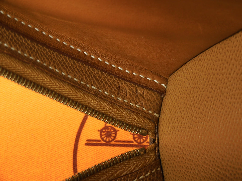 Hermès Borsa a mano Katatsumuri in Courchevel/hardware oro, in condizioni eccellenti@□H