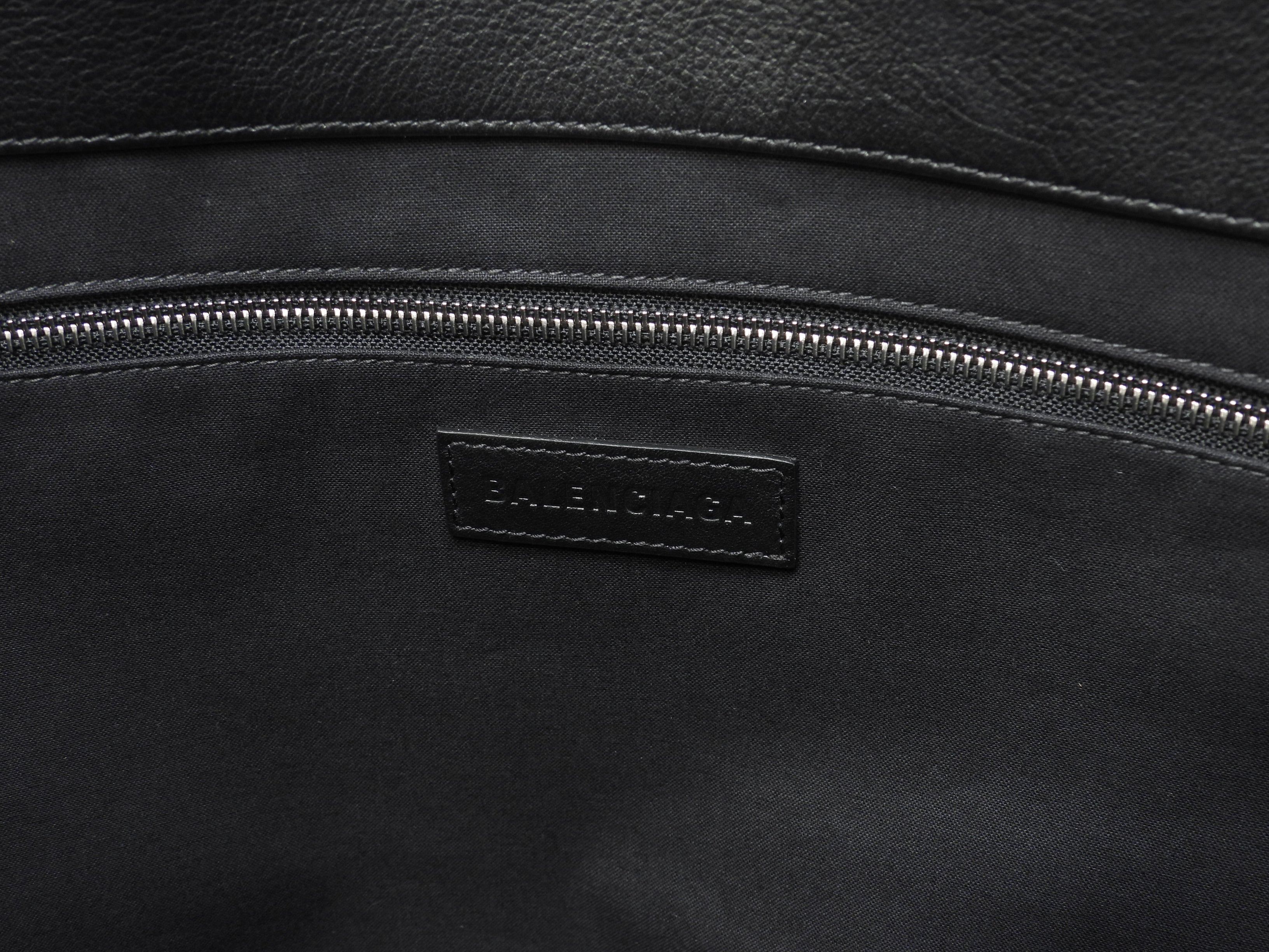 Borsa tote Balenciaga grande in denim/pelle bianca e nera, tracolla, come nuova@ 1