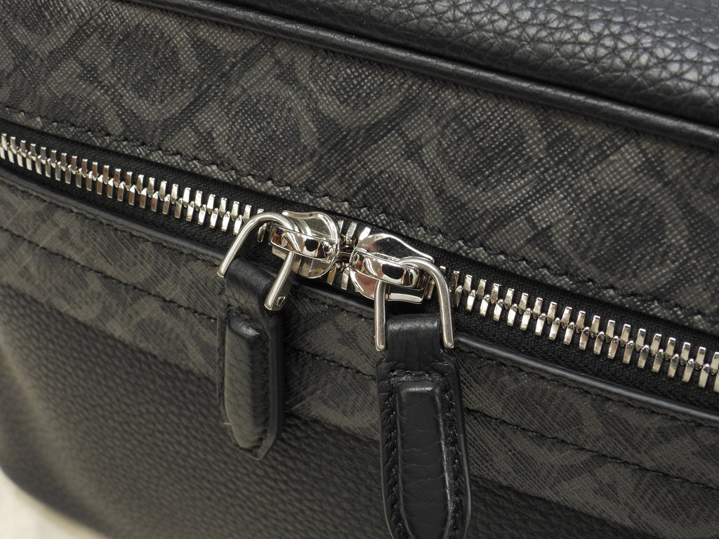 Salvatore Ferragamo Marsupio Gancini Pelle PVC Nera Bum Bag Come Nuovo@ 21