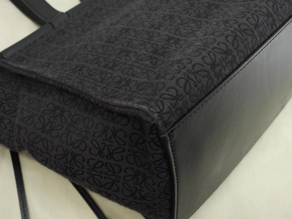 Borsa Tote Loewe Cushion Small Anagram Ripetuto Jacquard/Pelle Nera Tracolla@702125