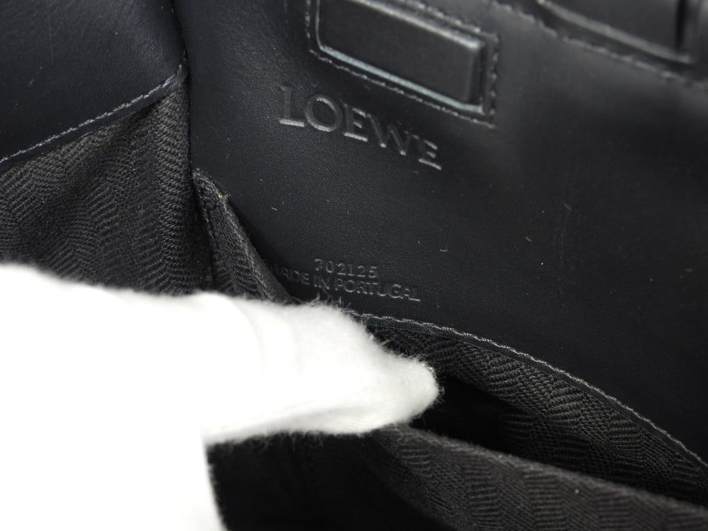 Borsa Tote Loewe Cushion Small Anagram Ripetuto Jacquard/Pelle Nera Tracolla@702125