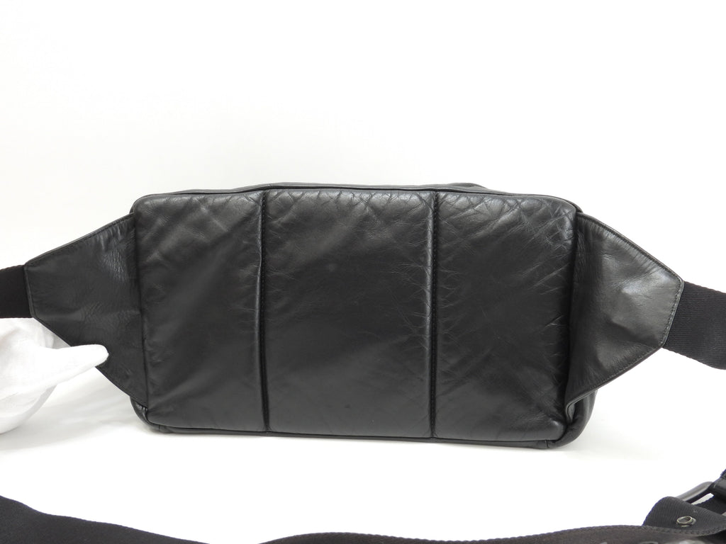 Bottega Veneta marsupio Intrecciato in pelle nera con marsupio a tracolla @B03658988E