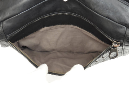 Bottega Veneta marsupio Intrecciato in pelle nera con marsupio a tracolla @B03658988E