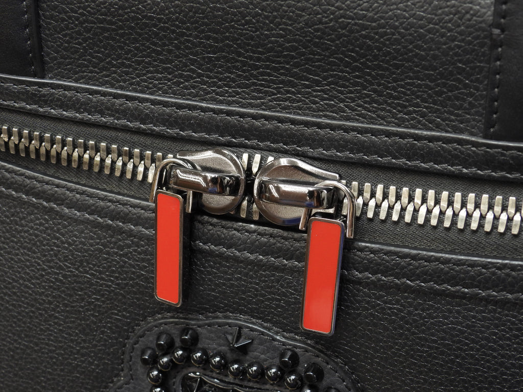 Christian Louboutin borsa tote Cabado in pelle nera da uomo, zaino, ottime condizioni @ 3