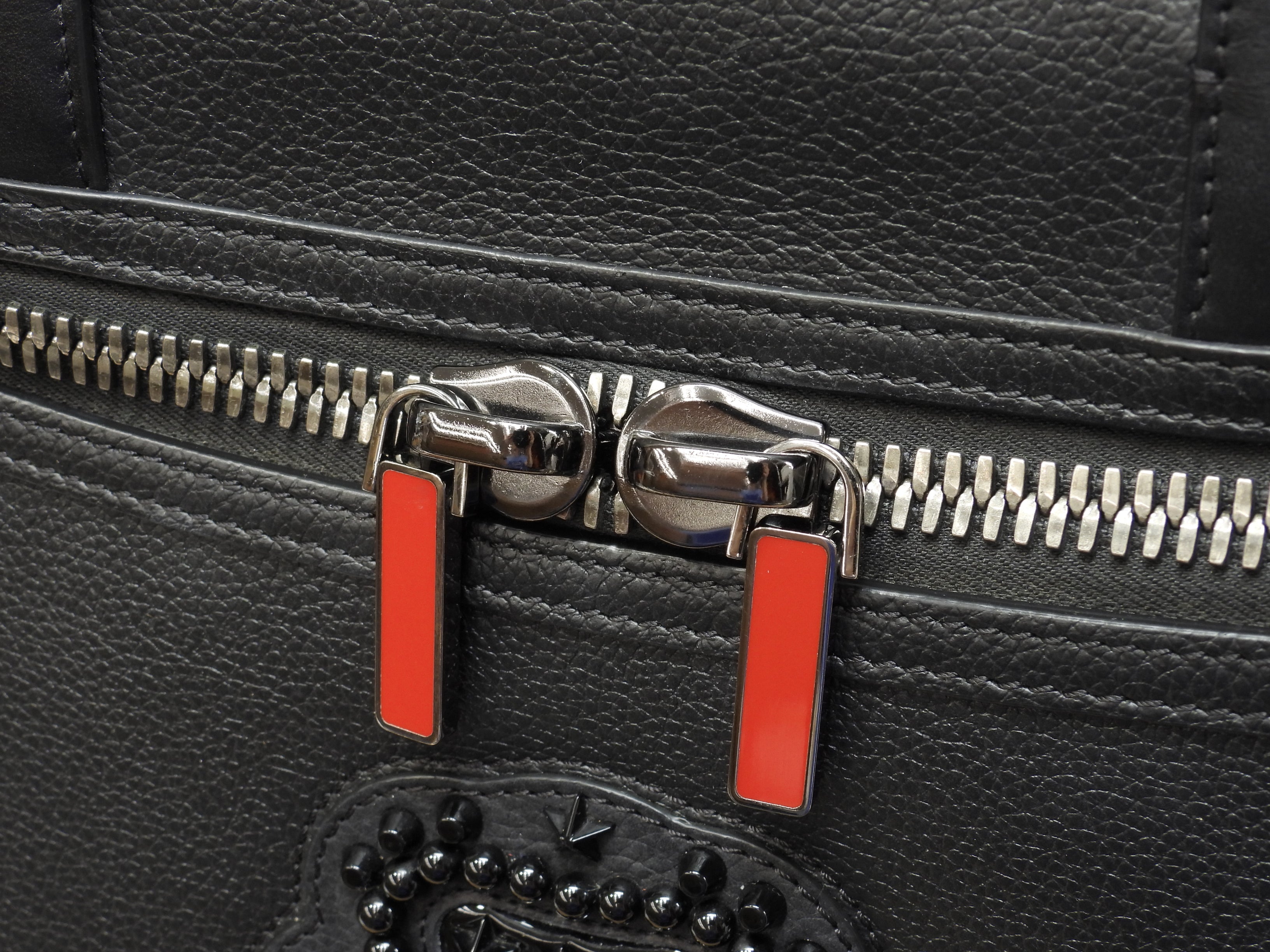 Christian Louboutin borsa tote Cabado in pelle nera da uomo, zaino, ottime condizioni @ 3