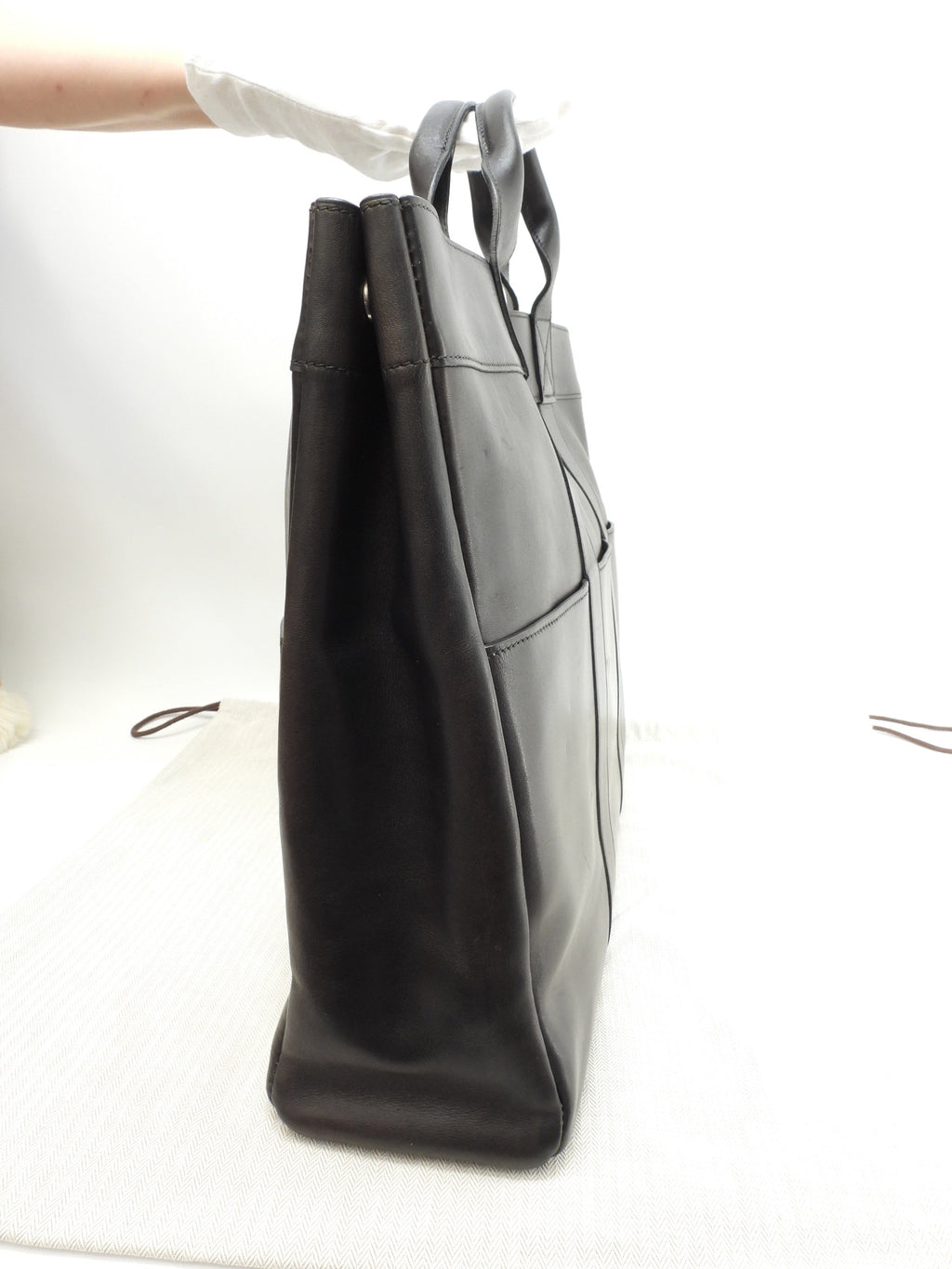 エルメス トートMM フールトゥ フルレザー黒 ハンドバッグ トートバッグ 美品@□E 15
