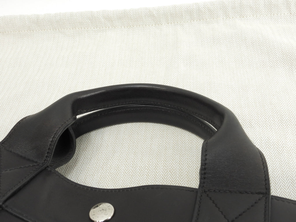 エルメス トートMM フールトゥ フルレザー黒 ハンドバッグ トートバッグ 美品@□E 15