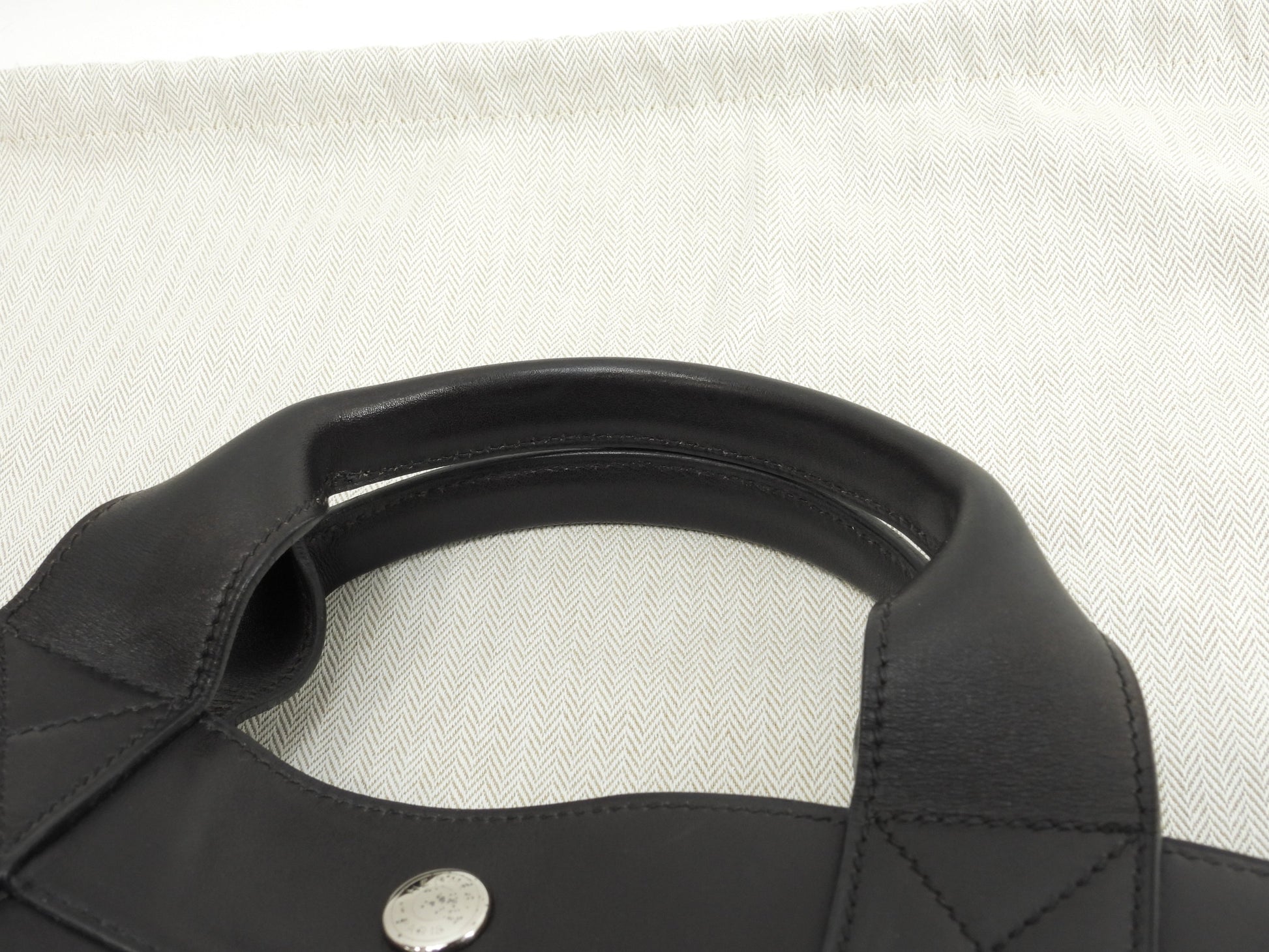 エルメス トートMM フールトゥ フルレザー黒 ハンドバッグ トートバッグ 美品@□E 15