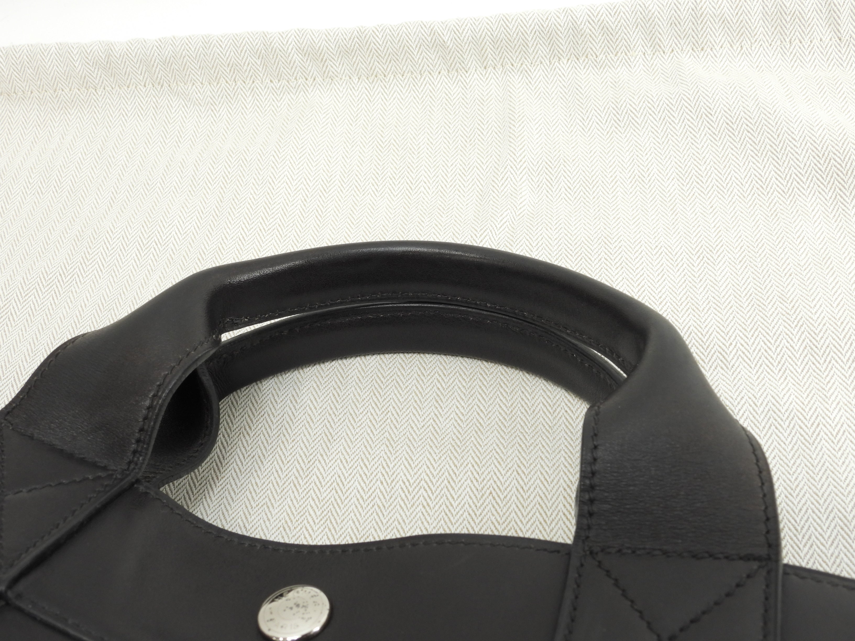 エルメス トートMM フールトゥ フルレザー黒 ハンドバッグ トートバッグ 美品@□E 15