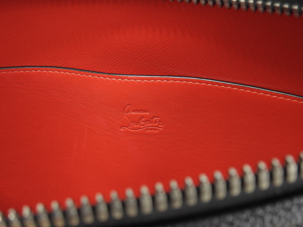 Christian Louboutin borsa tote Cabado in pelle nera da uomo, zaino, ottime condizioni @ 3