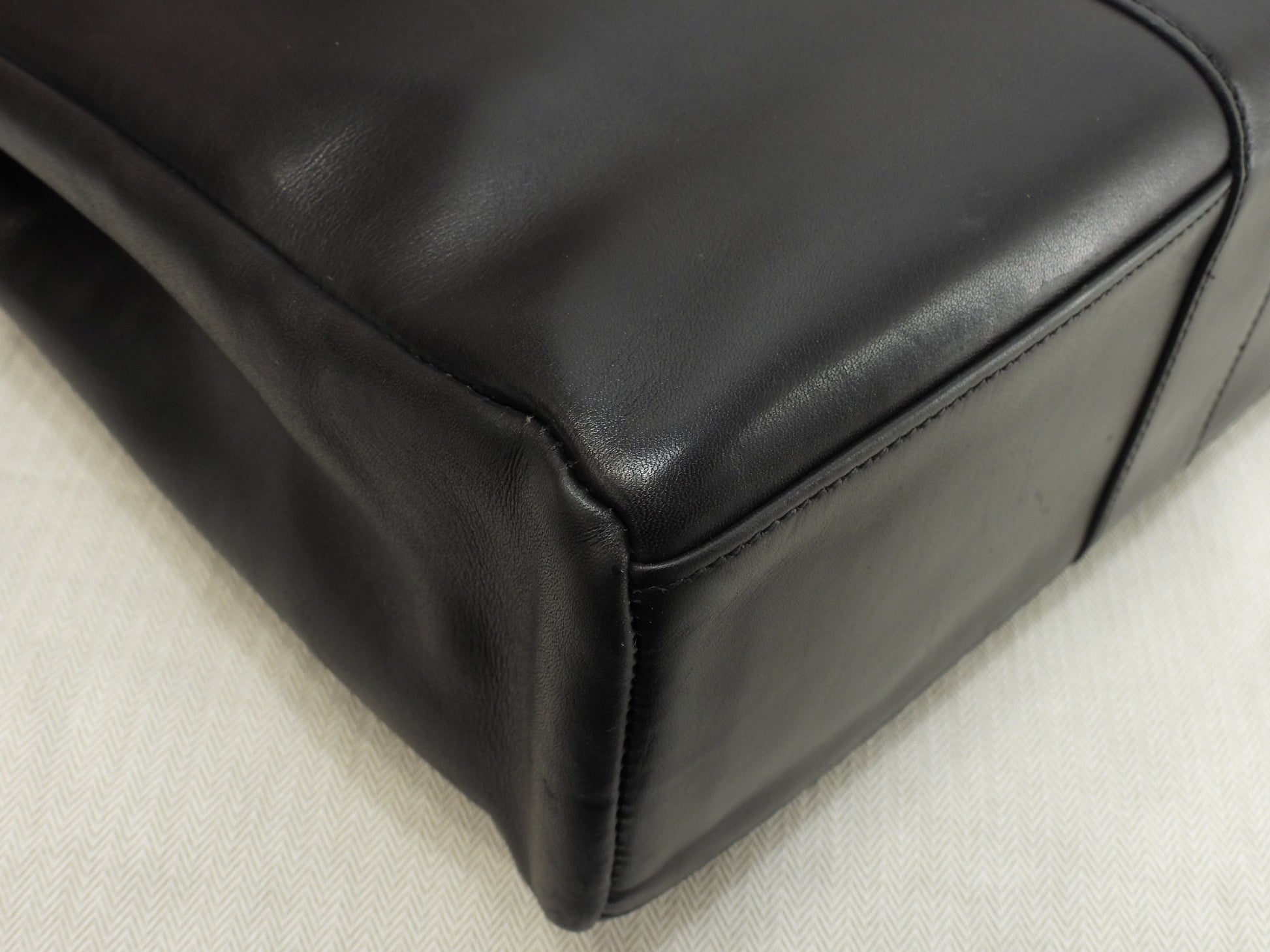 エルメス トートMM フールトゥ フルレザー黒 ハンドバッグ トートバッグ 美品@□E 15