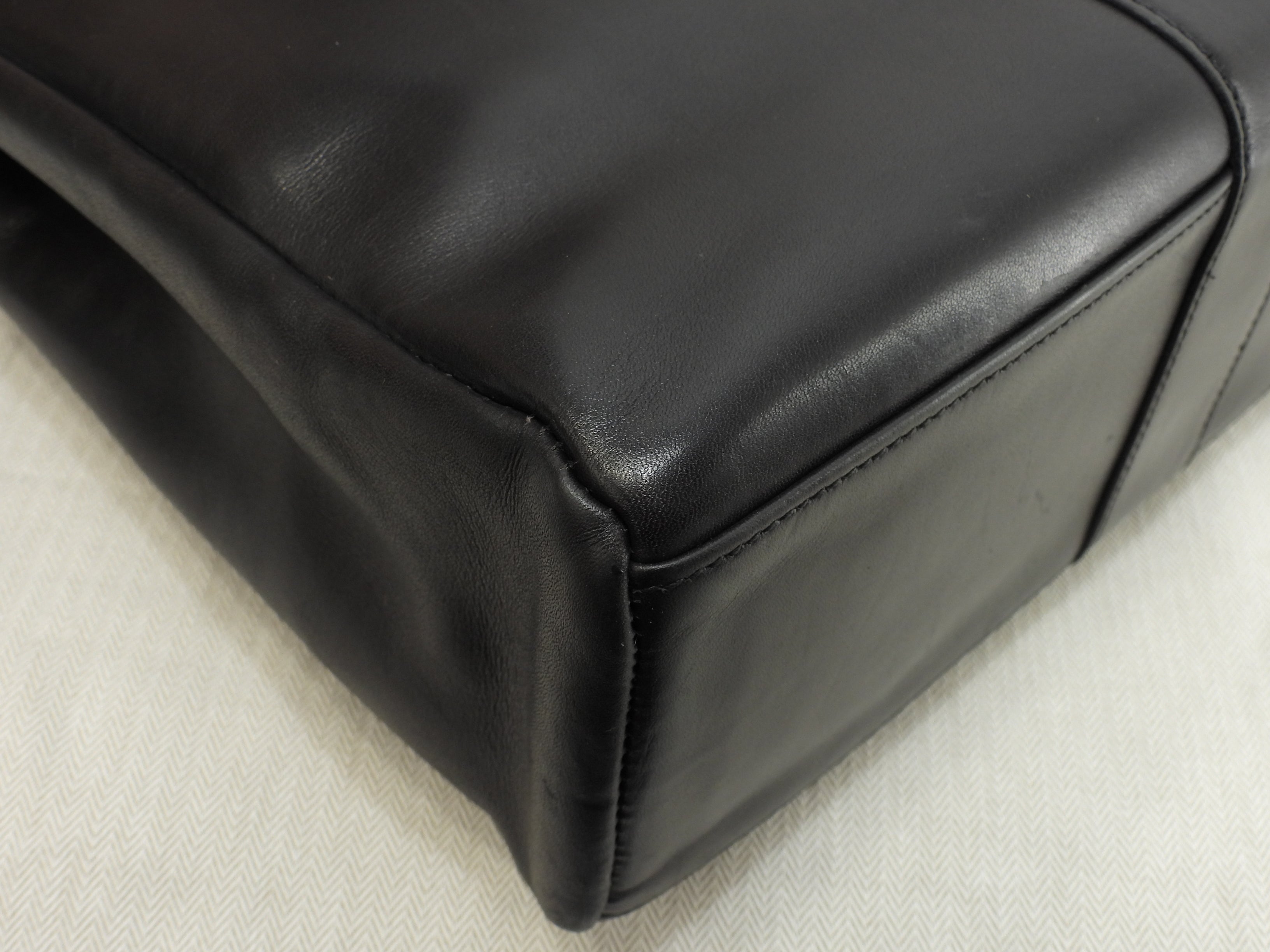 エルメス トートMM フールトゥ フルレザー黒 ハンドバッグ トートバッグ 美品@□E 15
