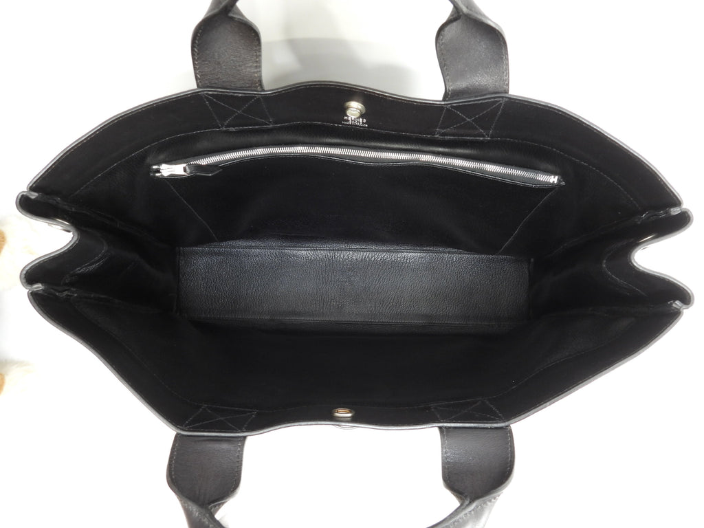 エルメス トートMM フールトゥ フルレザー黒 ハンドバッグ トートバッグ 美品@□E 15