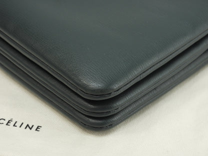 Celine Trio Small in pelle goffrata verde, pochette a tracolla @S-GA-4117