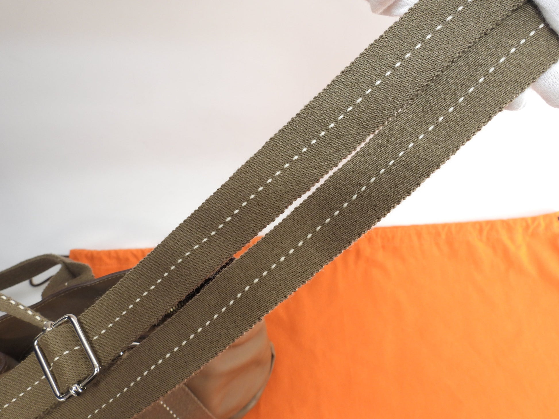 Hermès Caravan Horizontal MM pelle grigia borsa a tracolla borsa a mano nuova @ 7