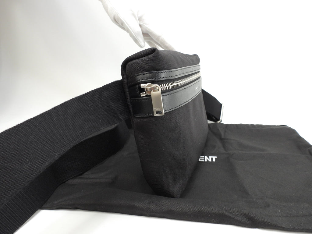 Saint Laurent Marsupio City in nylon/pelle nera, marsupio/bag bum bag, ottime condizioni @ 6