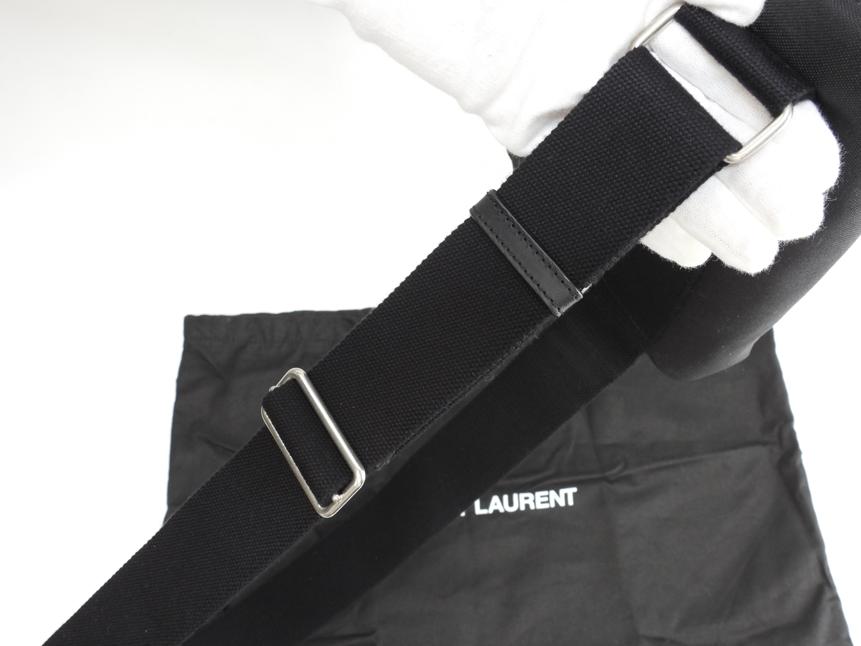 Saint Laurent Marsupio City in nylon/pelle nera, marsupio/bag bum bag, ottime condizioni @ 6