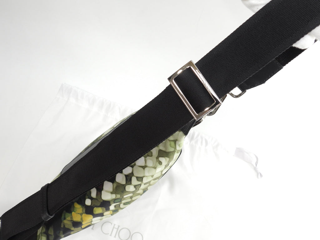 Jimmy Choo marsupio York in nylon verde con dettagli in pelle nera - marsupio MVGYMV
