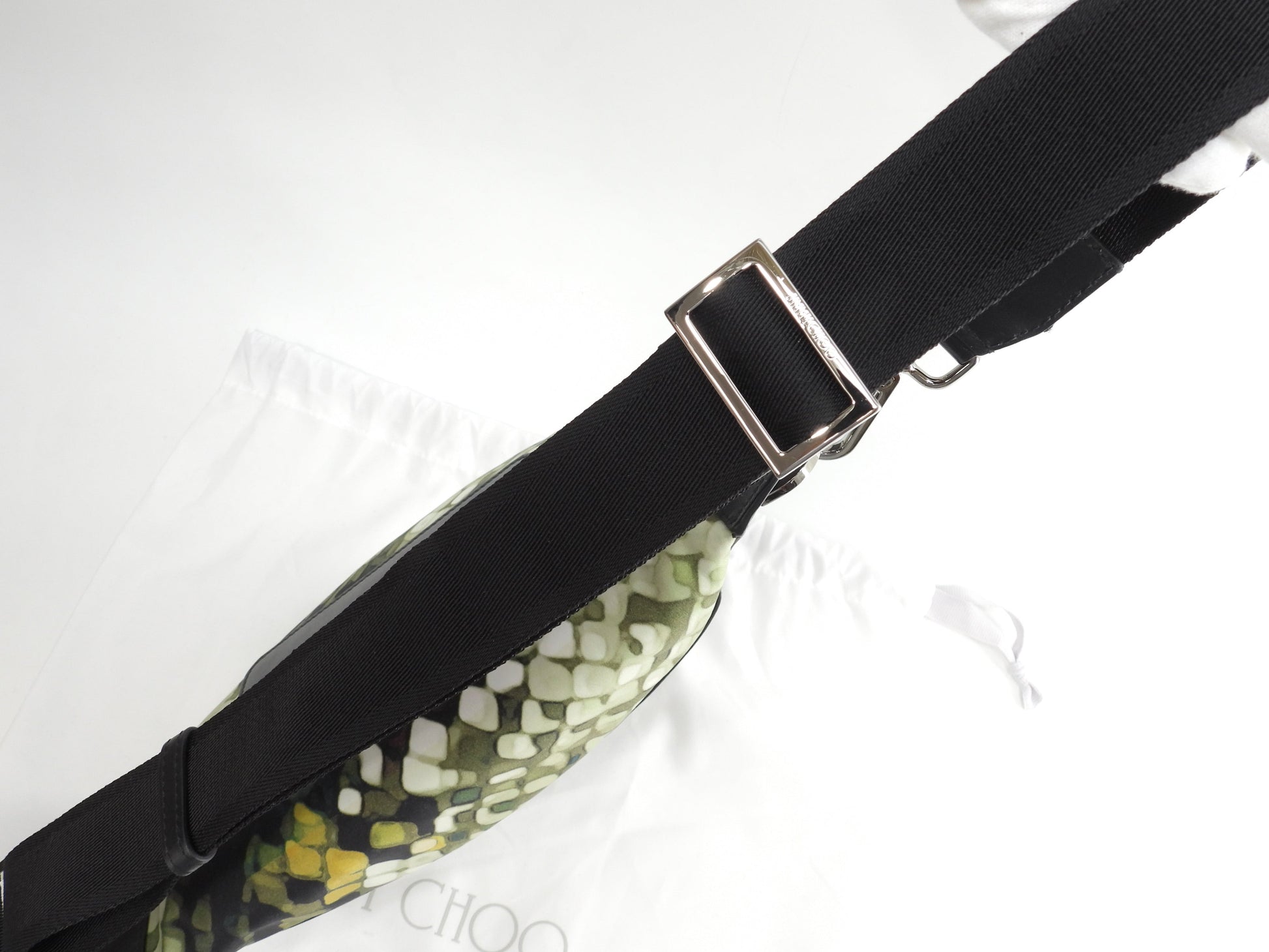 Jimmy Choo marsupio York in nylon verde con dettagli in pelle nera - marsupio MVGYMV