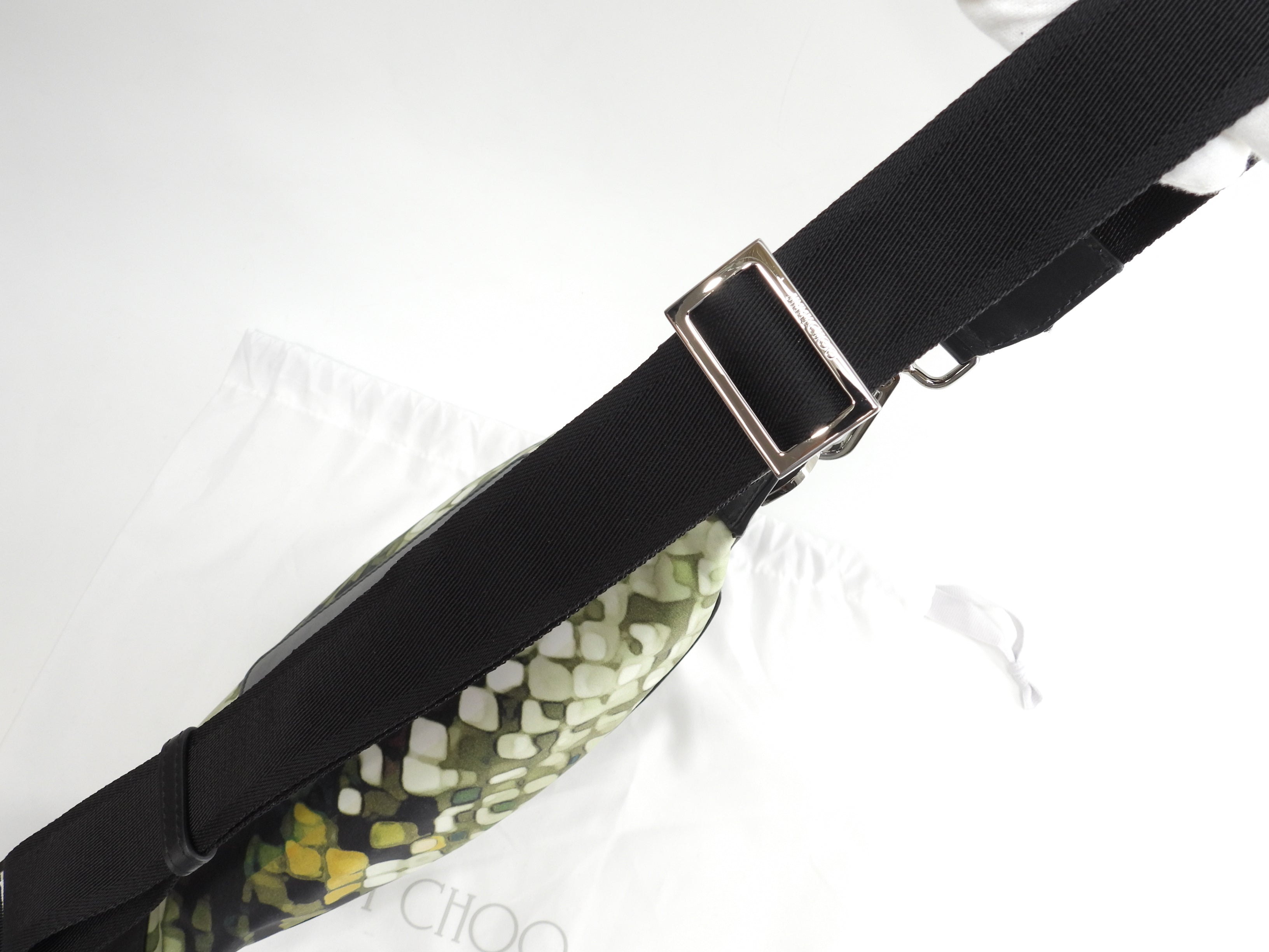 Jimmy Choo marsupio York in nylon verde con dettagli in pelle nera - marsupio MVGYMV