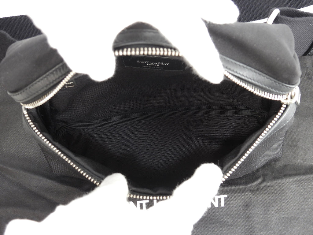 Saint Laurent Marsupio City in nylon/pelle nera, marsupio/bag bum bag, ottime condizioni @ 6