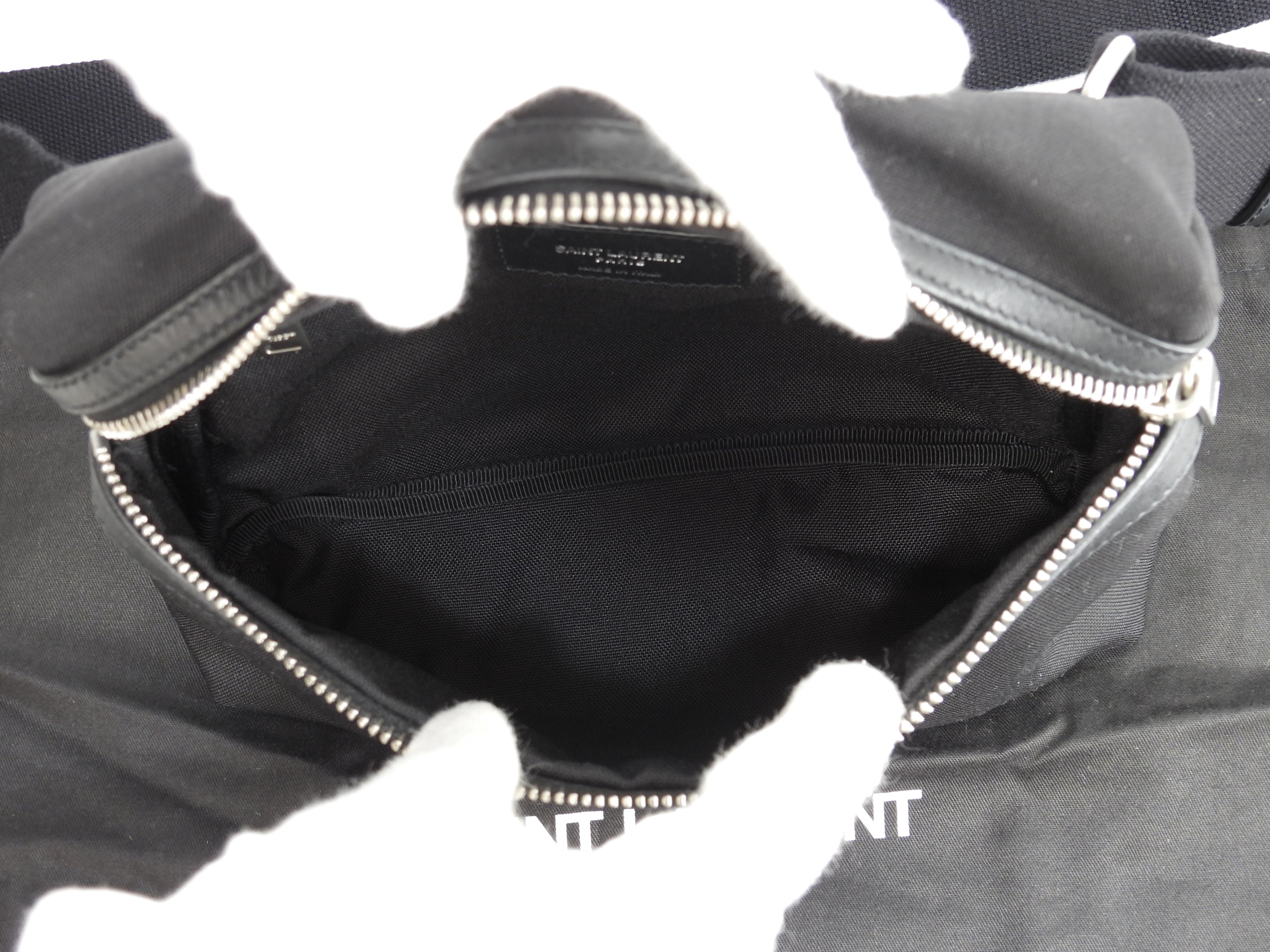Saint Laurent Marsupio City in nylon/pelle nera, marsupio/bag bum bag, ottime condizioni @ 6