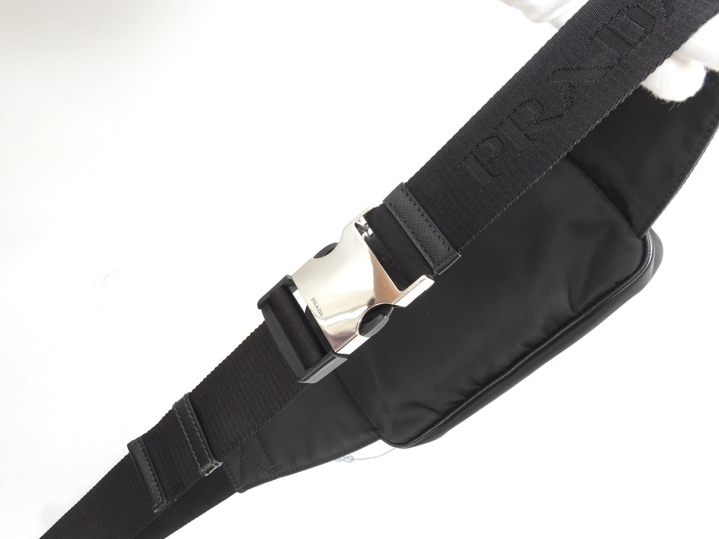 Prada borsa a tracolla gialla triangolo nylon nero marsupio waist bag hip bag ottime condizioni@250
