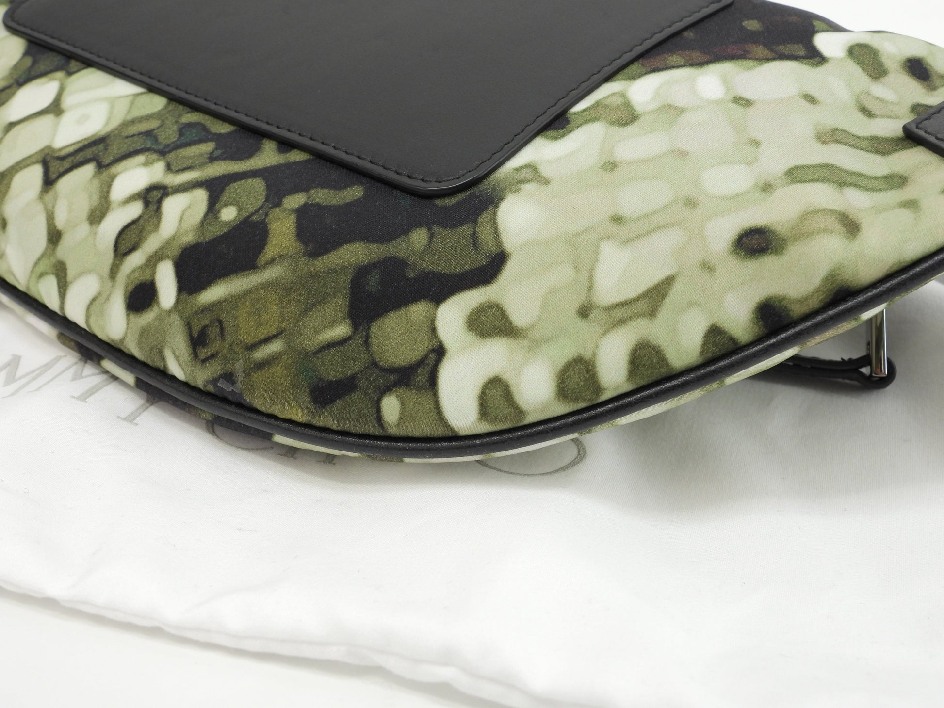 Jimmy Choo marsupio York in nylon verde con dettagli in pelle nera - marsupio MVGYMV