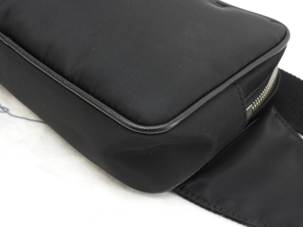 Prada borsa a tracolla gialla triangolo nylon nero marsupio waist bag hip bag ottime condizioni@250