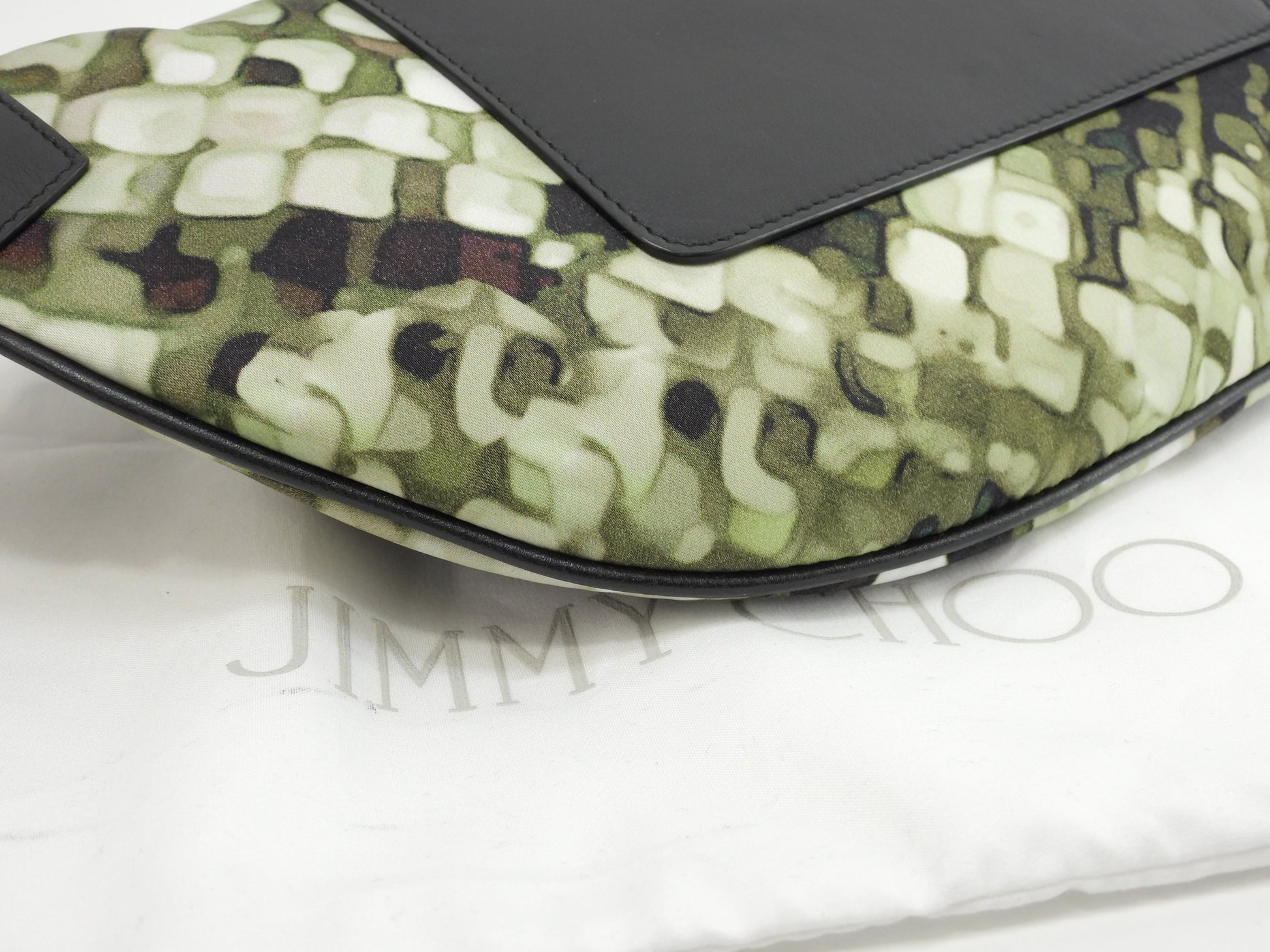 Jimmy Choo marsupio York in nylon verde con dettagli in pelle nera - marsupio MVGYMV