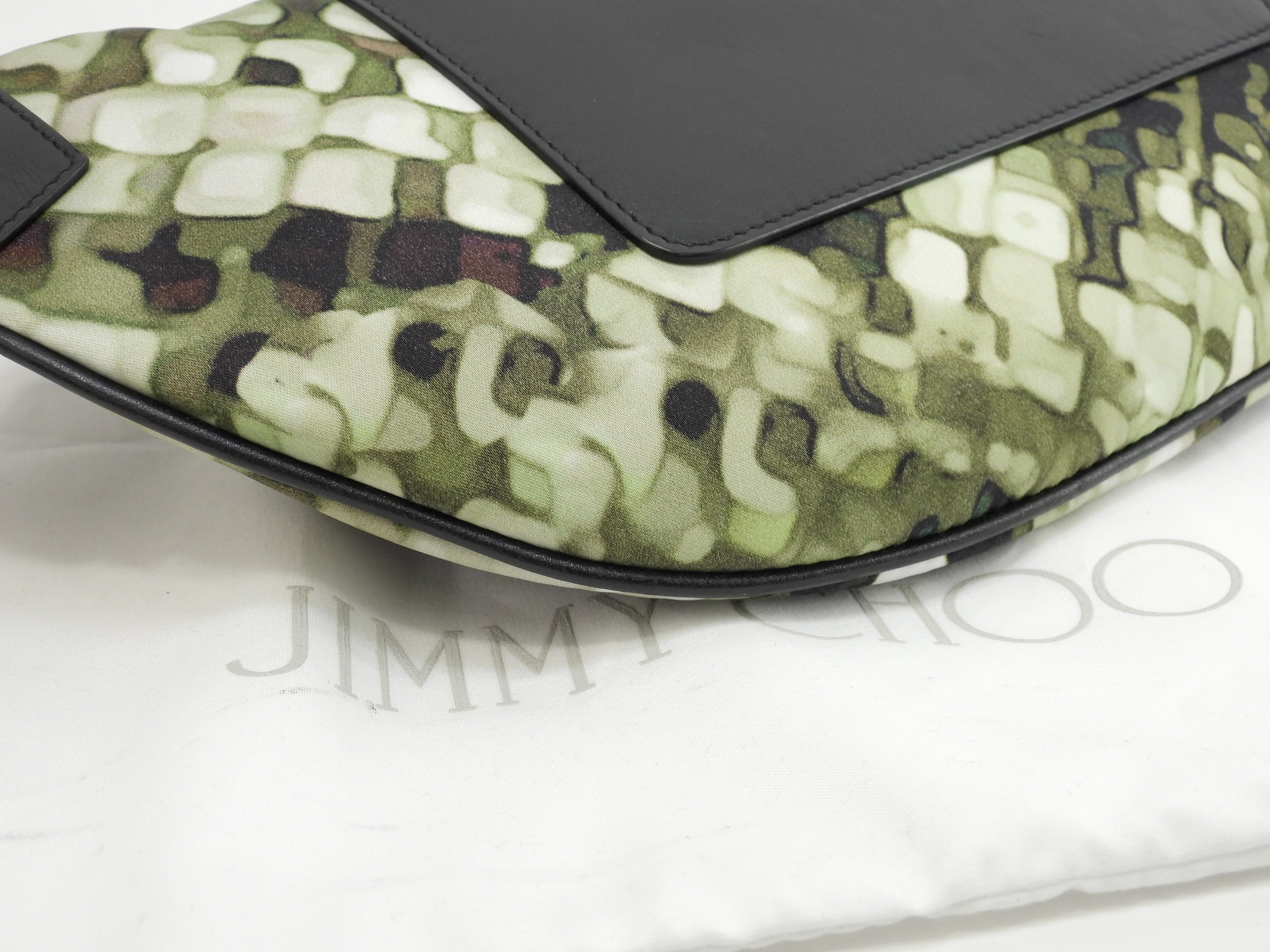 Jimmy Choo marsupio York in nylon verde con dettagli in pelle nera - marsupio MVGYMV