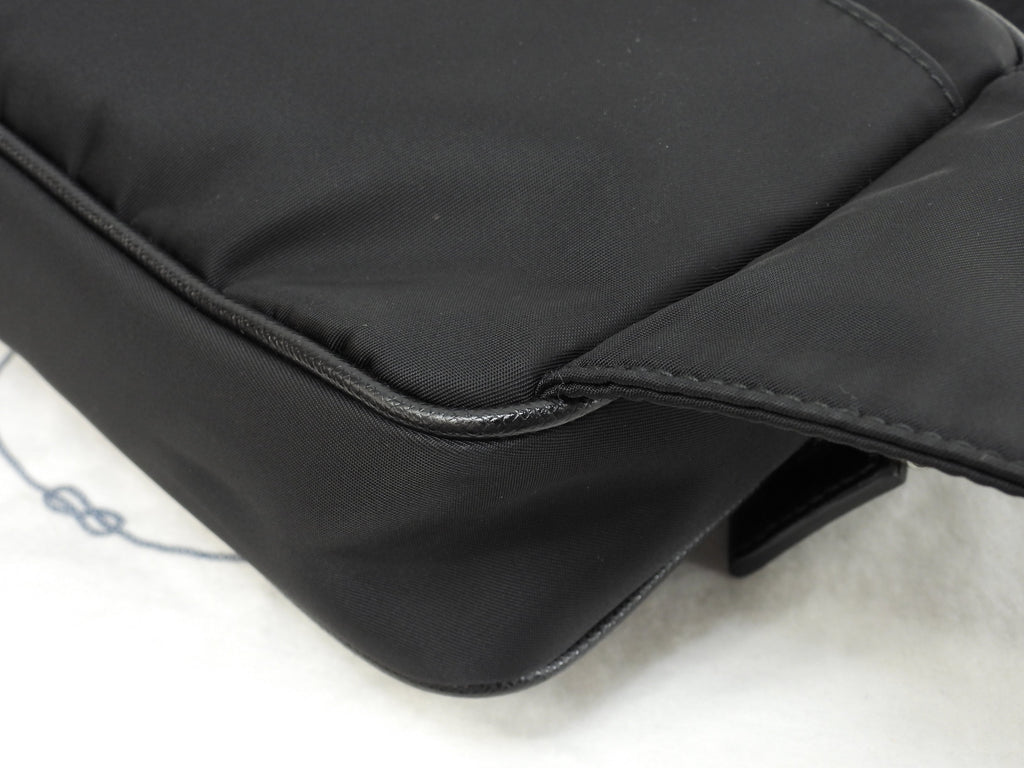 Prada borsa a tracolla gialla triangolo nylon nero marsupio waist bag hip bag ottime condizioni@250