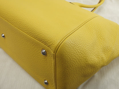 Hermès Paris Bombay 40 in pelle Taurillon Clémence gialla, tote bag, tracolla, @□M