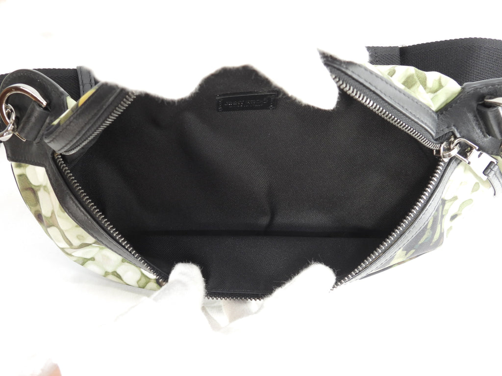 Jimmy Choo marsupio York in nylon verde con dettagli in pelle nera - marsupio MVGYMV