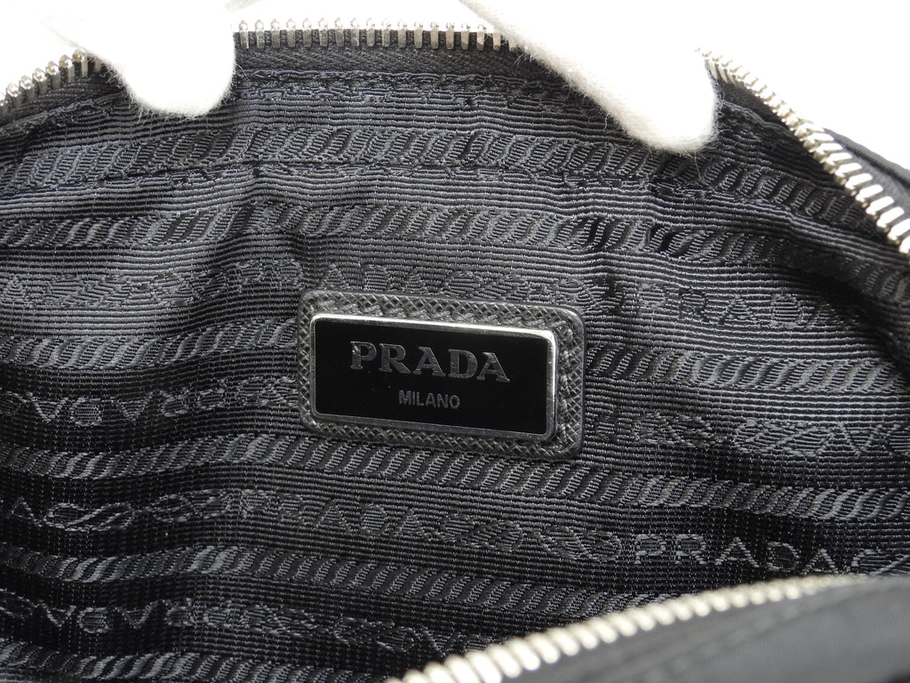 Prada borsa a tracolla gialla triangolo nylon nero marsupio waist bag hip bag ottime condizioni@250