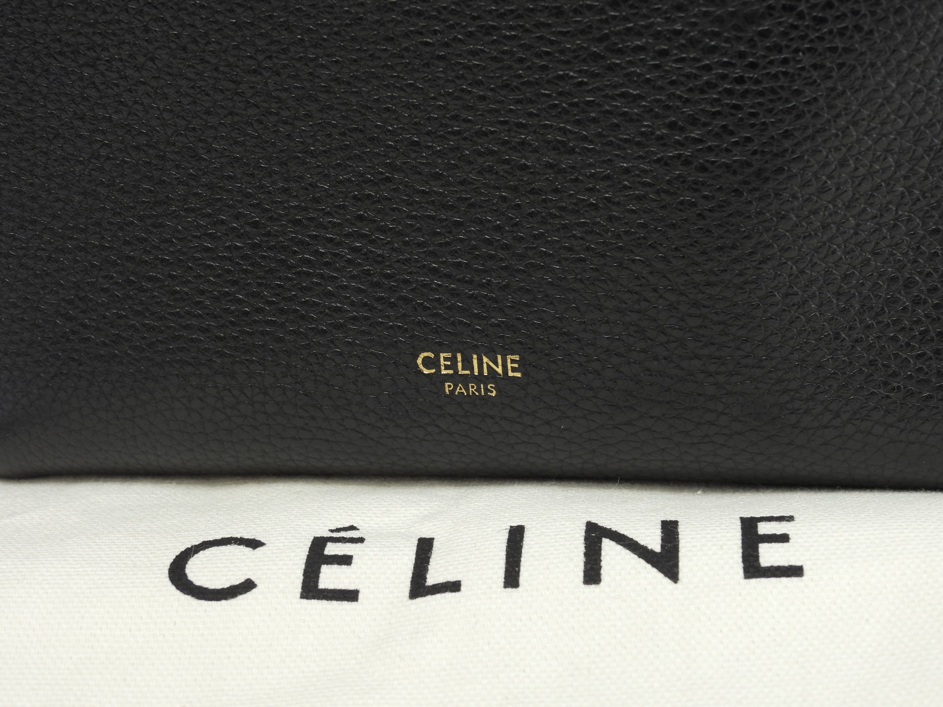 Celine Sangle Bucket Small in pelle nera, borsa a tracolla, hobo, ottime condizioni @ 28