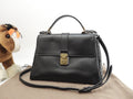 Bottega Veneta Pizza MM Intrecciato Pelle Nera Borsa a Mano con Tracolla Ottime Condizioni @B07357382I